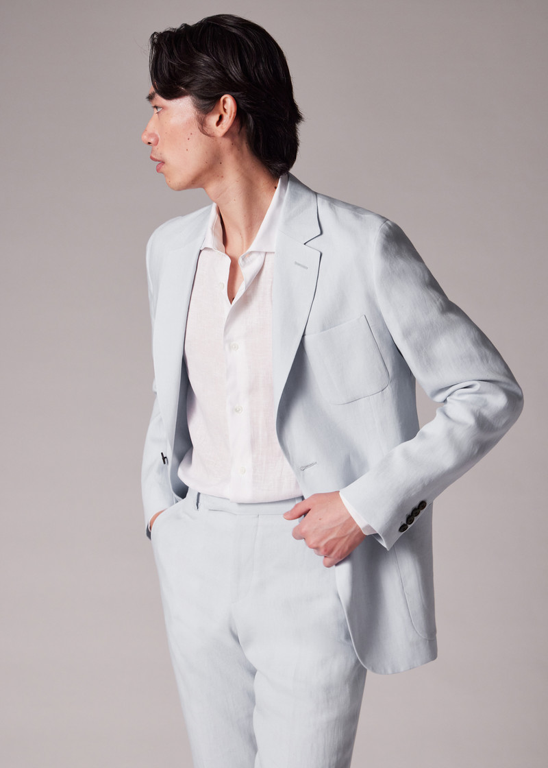 Pale Blue Linen Suit 14