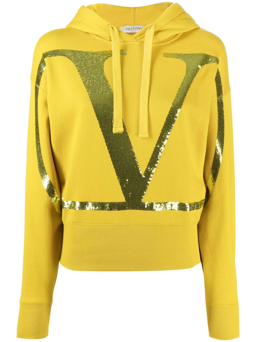 VLOGO sequin-embellished hoodie - 1