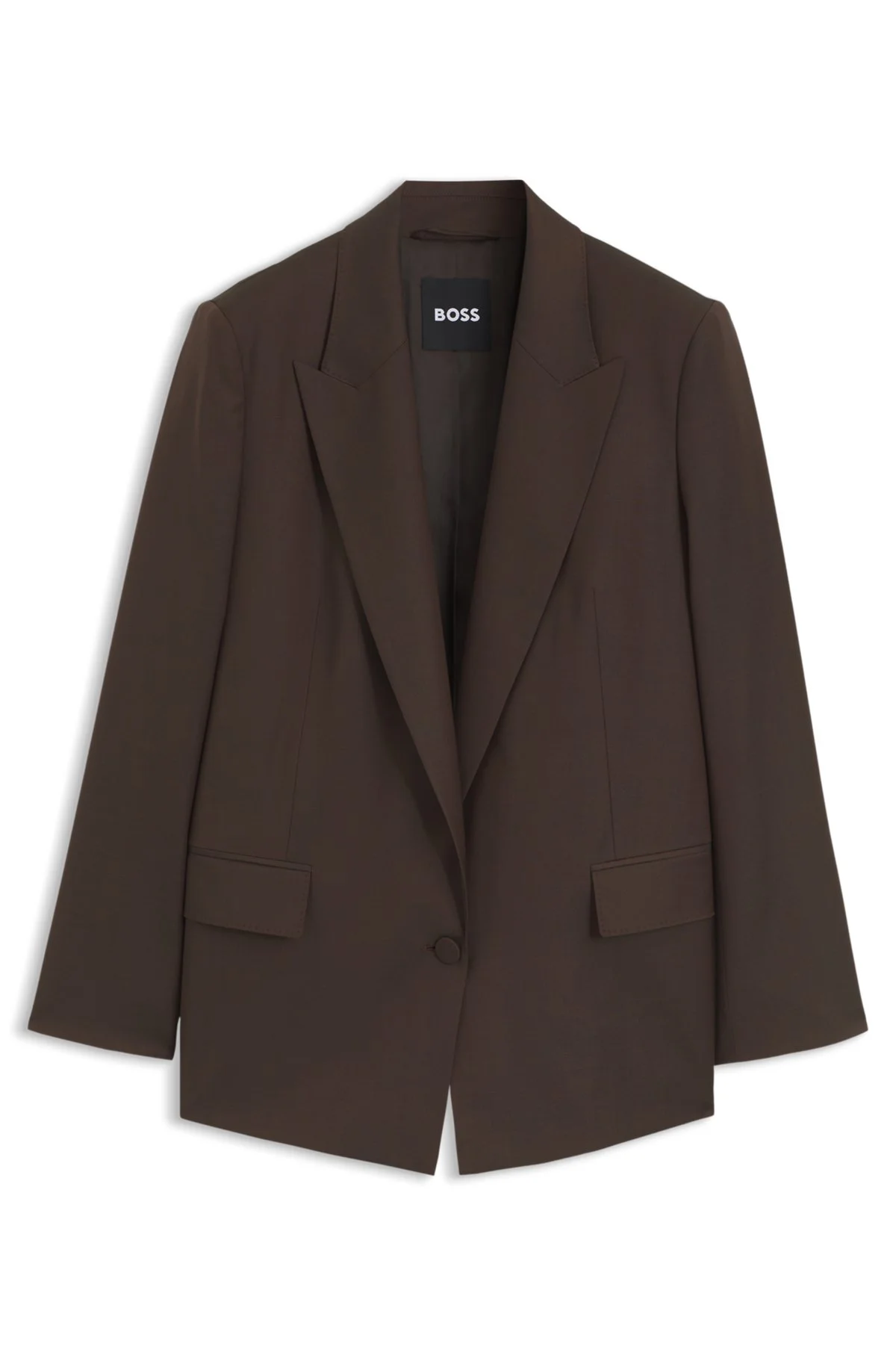 REGULAR-FIT JACKET IN TWO-TONE VIRGIN WOOL - 1