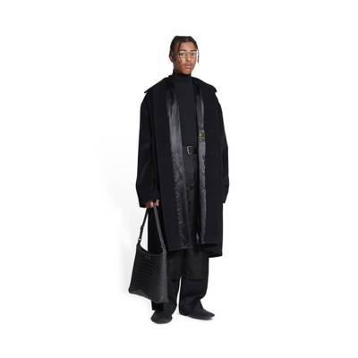 BALENCIAGA Men's Deconstructed Carcoat in Black outlook