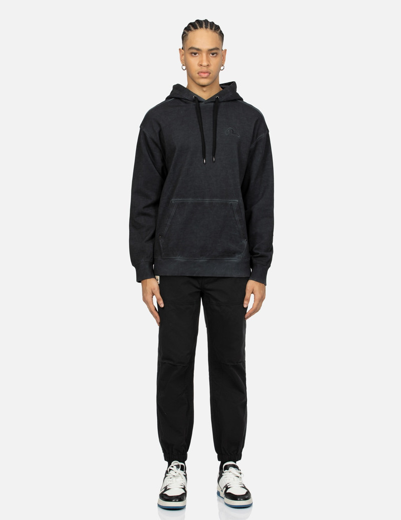 SEAGULL APPLIQUÉ EMBROIDERY AND SLOGAN PRINT RELAX FIT CARGO PANTS 6