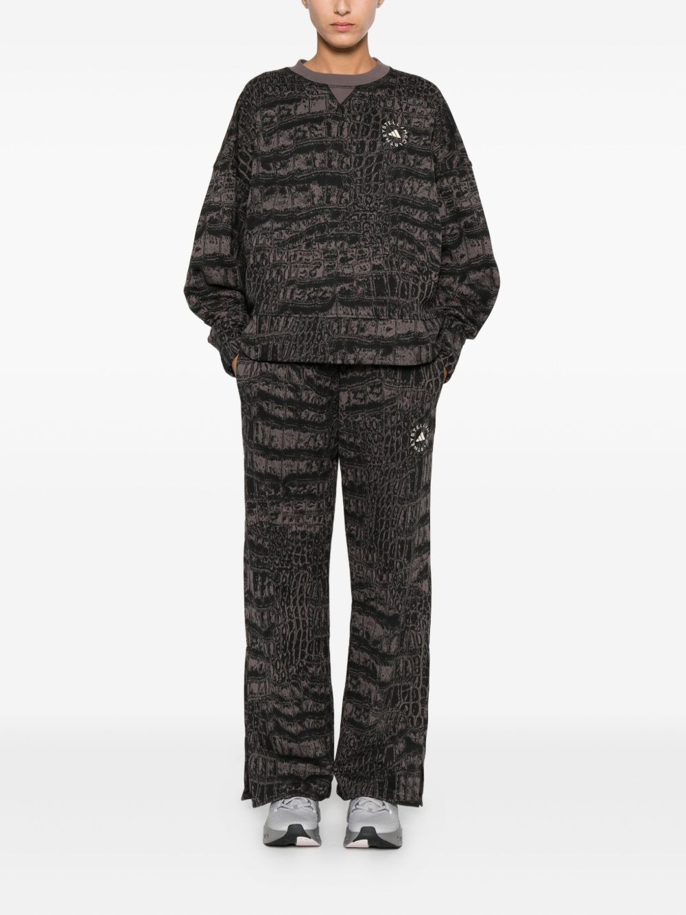 crocodile-print long-sleeve sweatshirt - 2