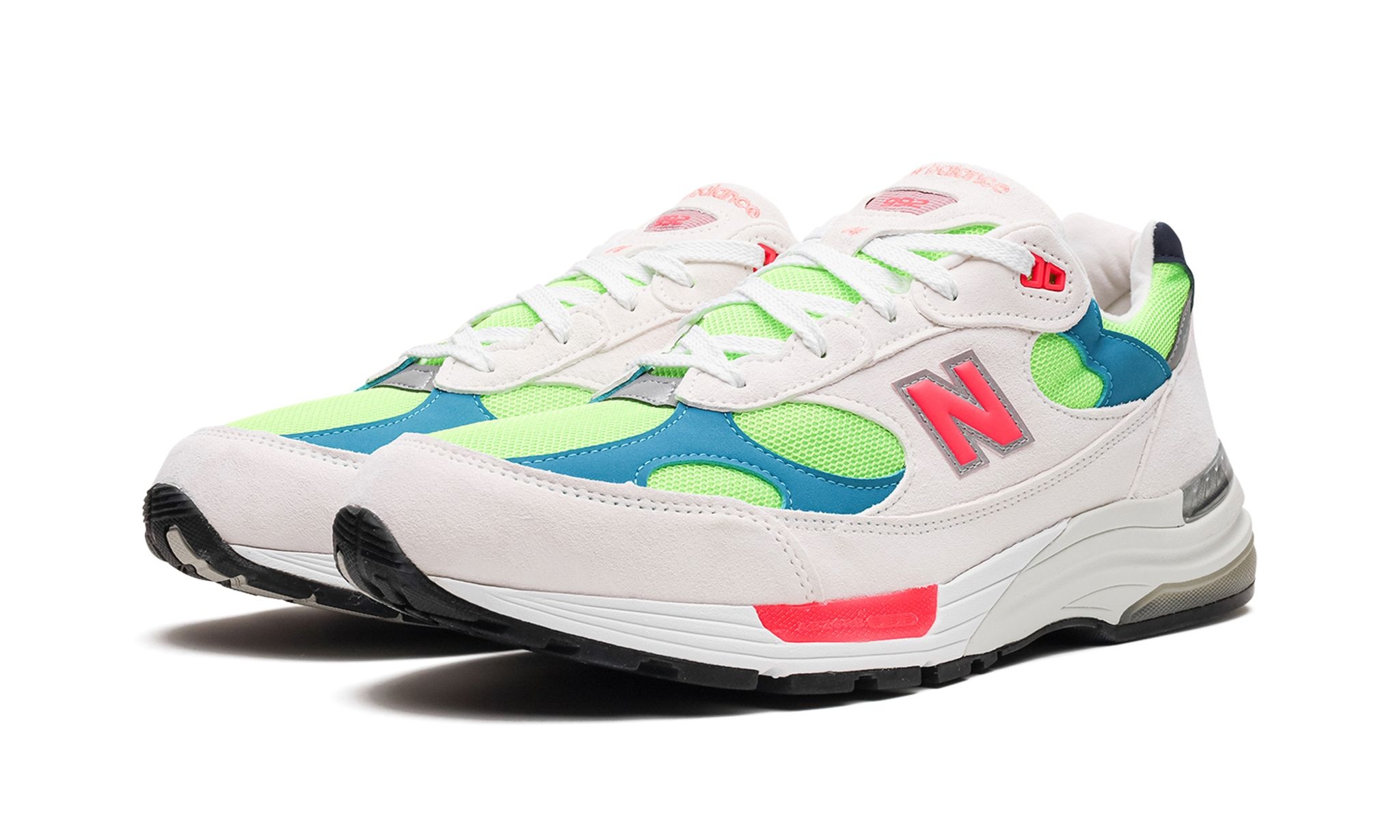 New Balance 992 "White Neon Cyan" - 2