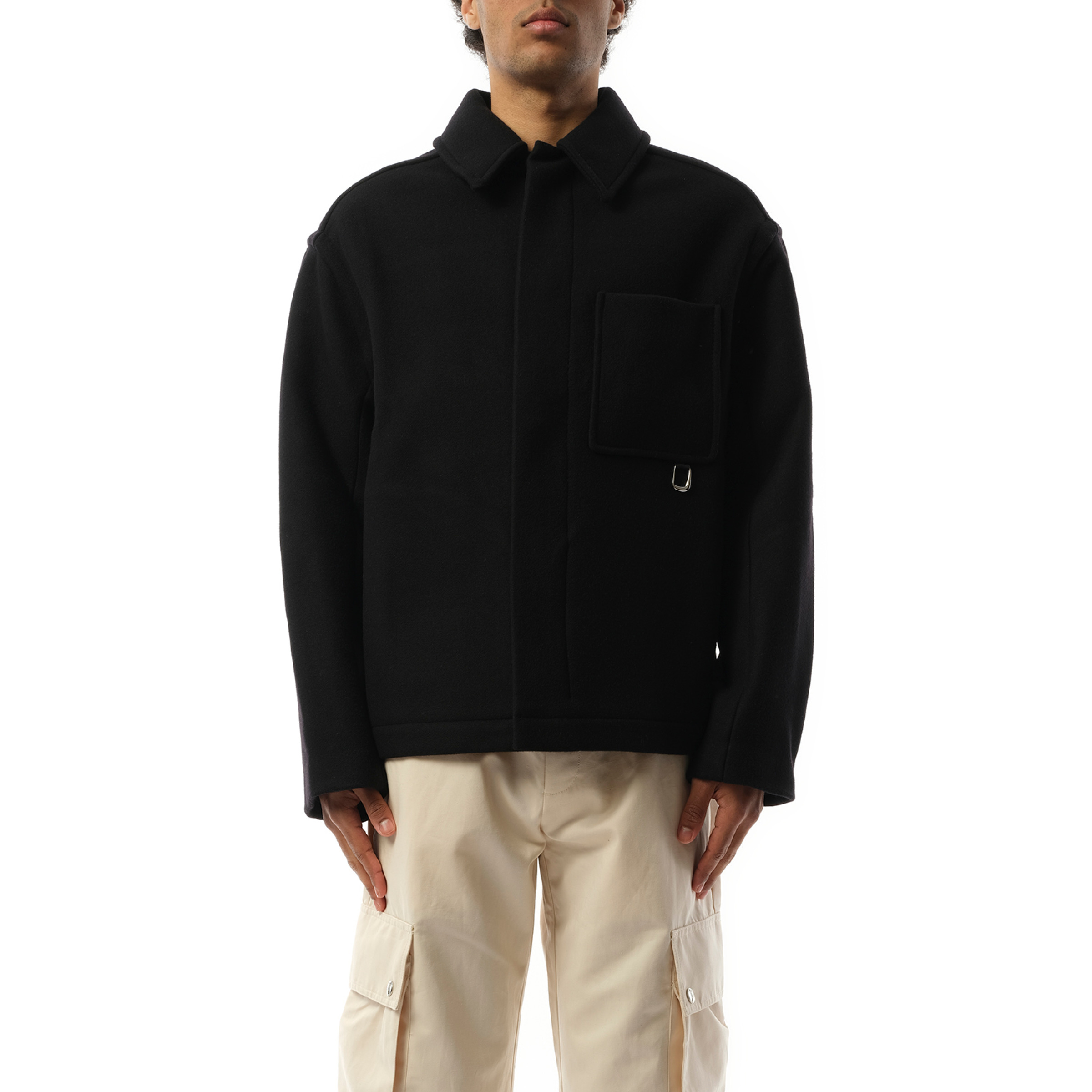 Le Manteau Court Jacket in Black - 1