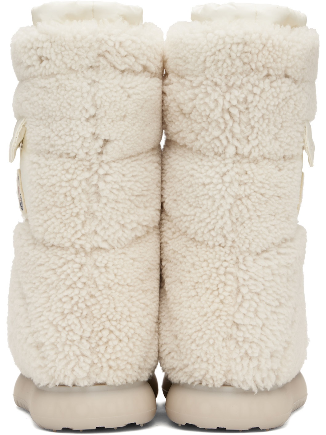 White Gaia Pocket Mid Shearling Boots - 2