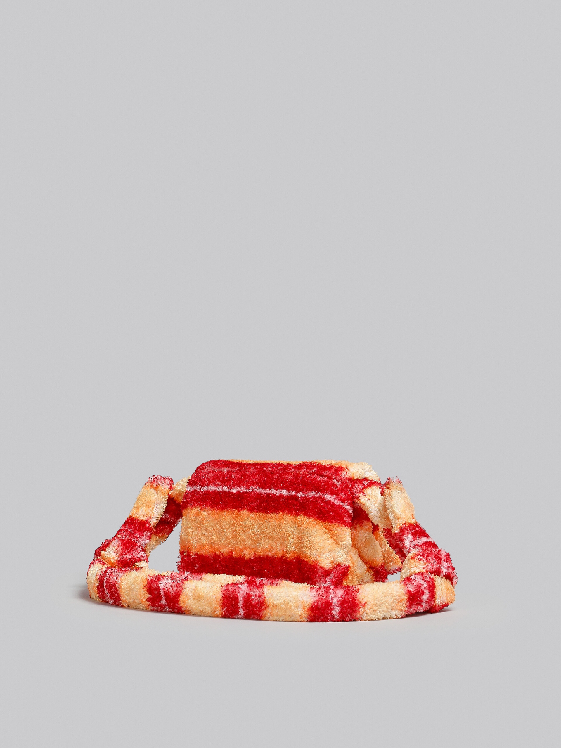 SMALL RED STRIPED TERRY PRISMA BAG - 3
