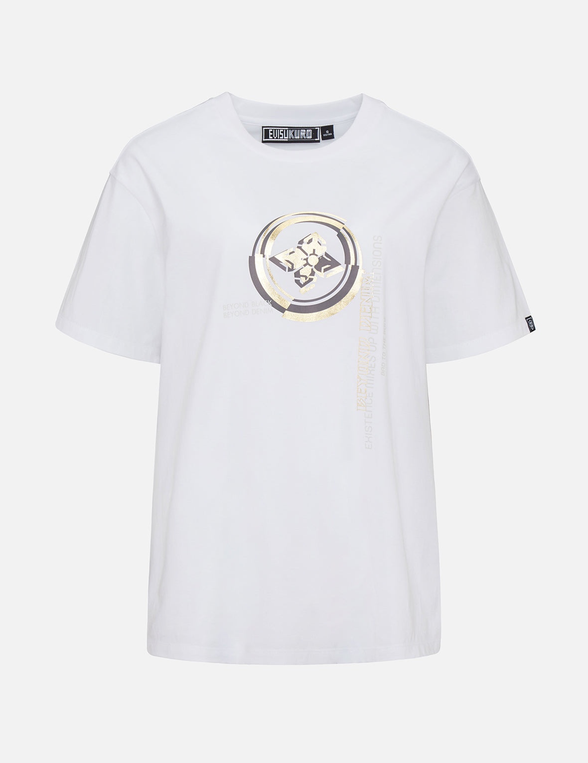 Cast Shadow Effect Kamon Print T-shirt - 7