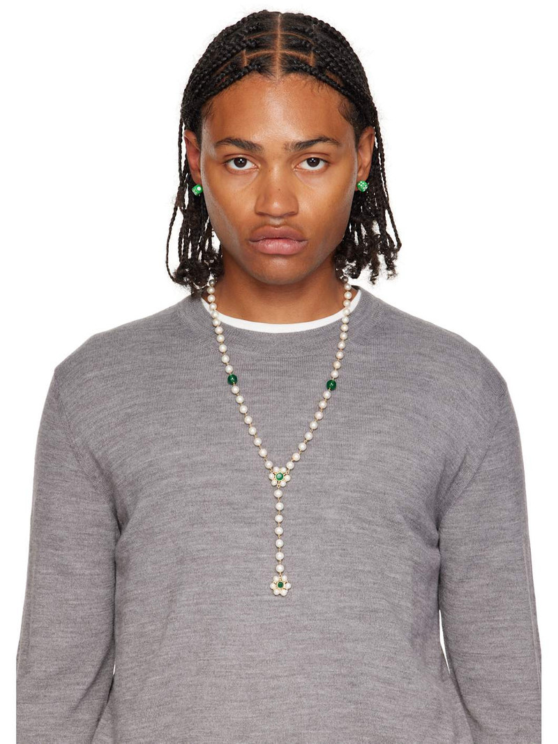 VEERT 'The Macro Flower Pearl Rosary' Necklace outlook