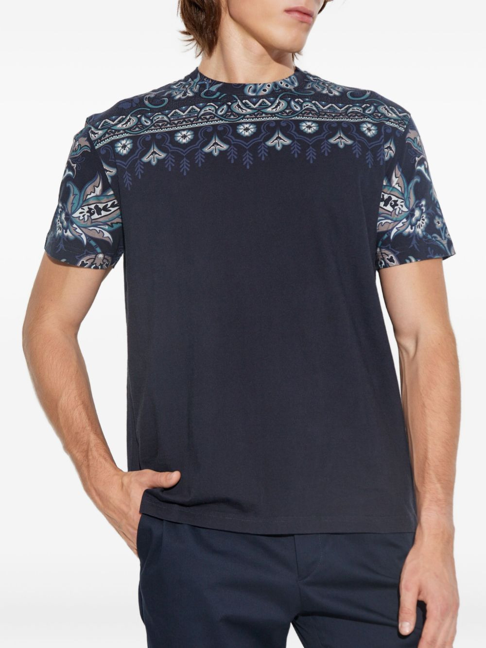 paisley-print short-sleeved T-shirt - 3