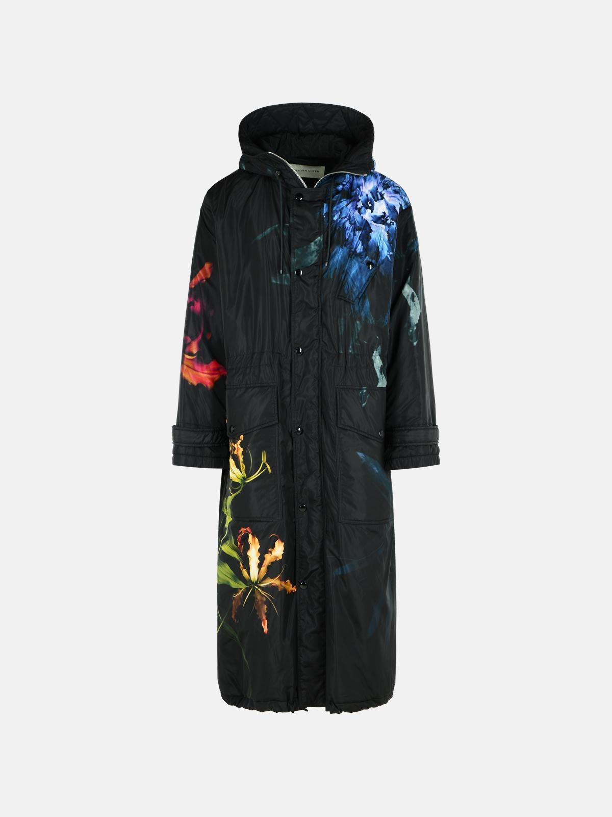 VARNA' BLACK POLYAMIDE COAT - 1