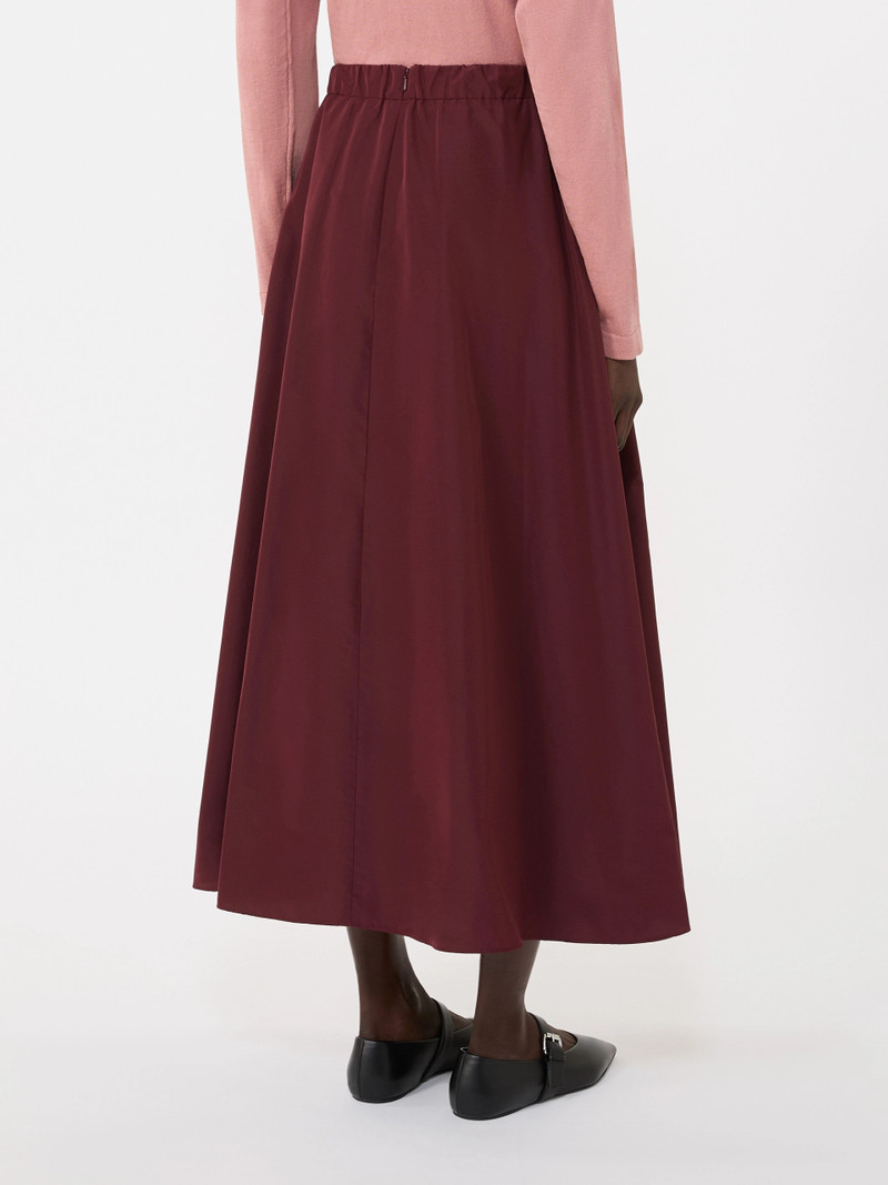 Long taffeta skirt - BORDEAUX 4