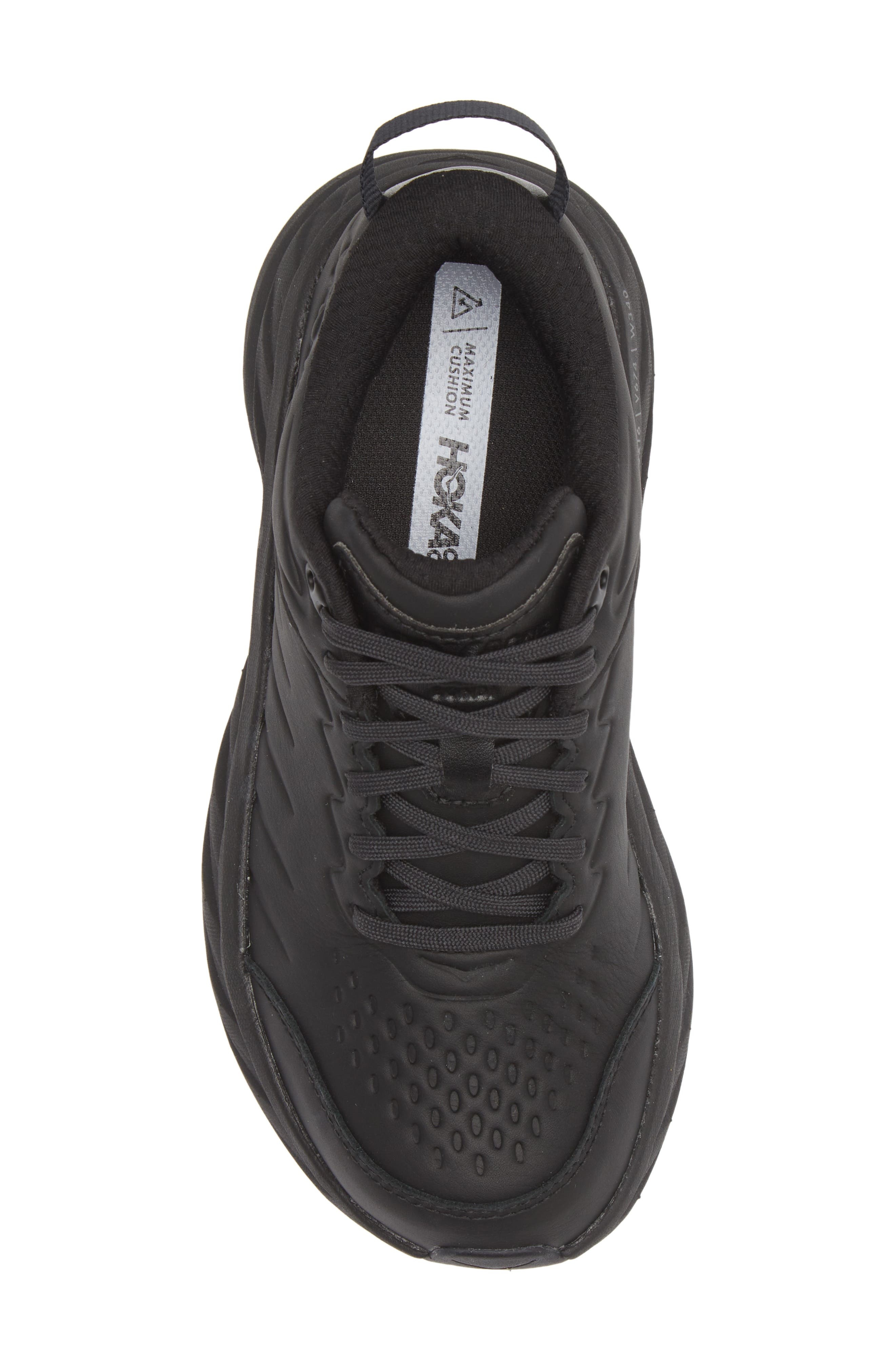 HOKA Bondi SR Water Resistant Running Shoe in Black /Black at Nordstrom - 5