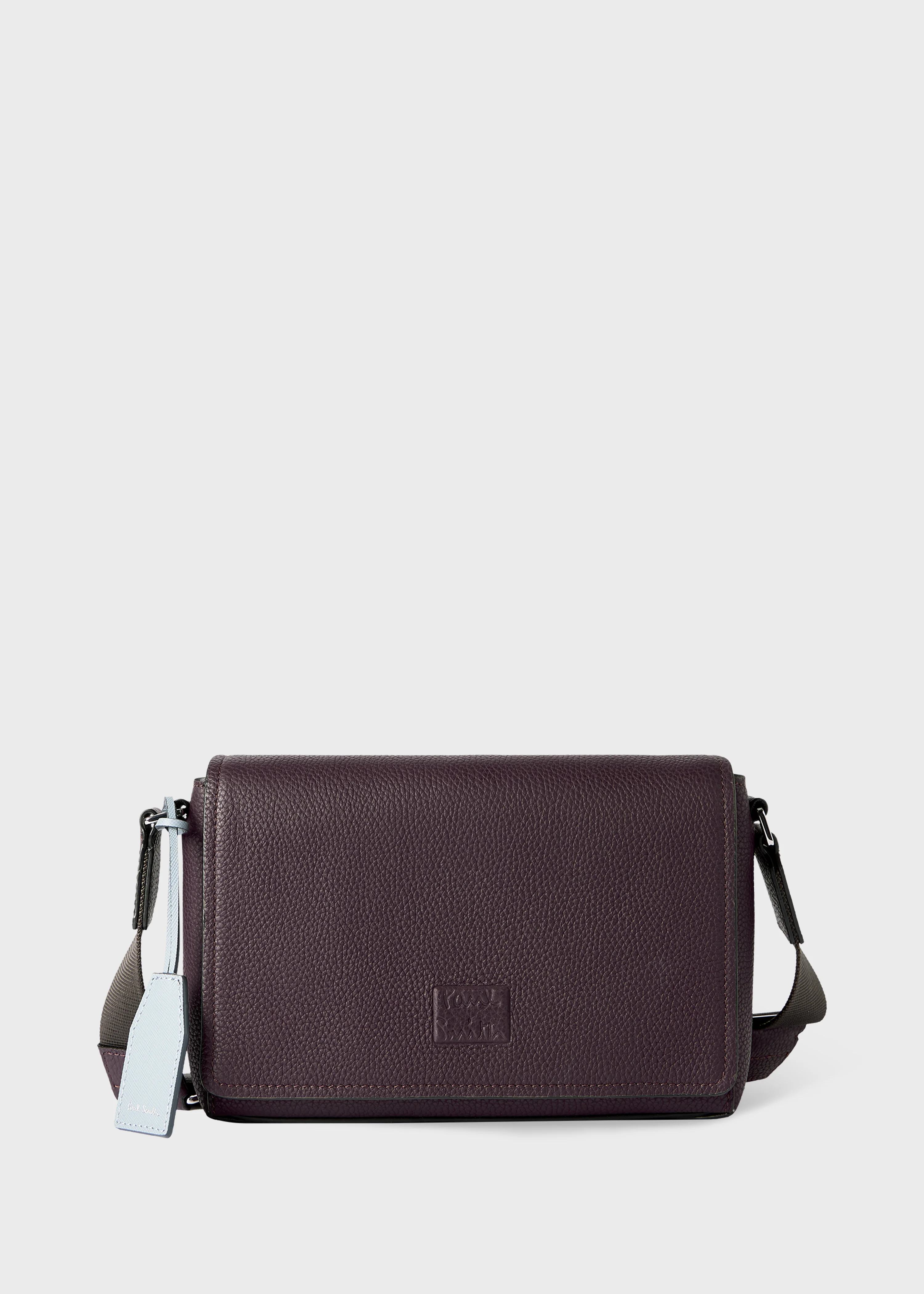 Burgundy Leather Cross Body Bag - 1