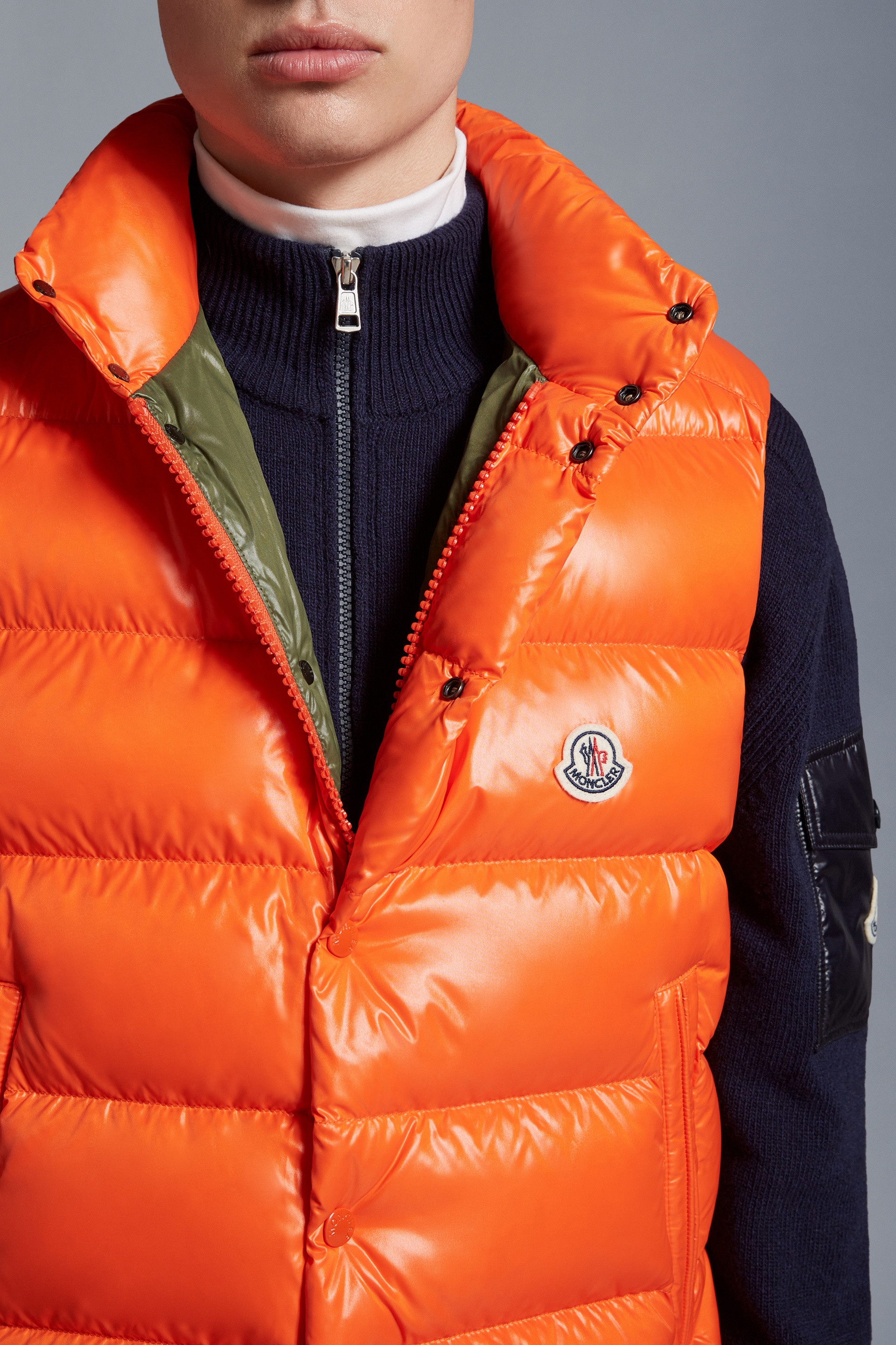 Orange moncler vest best sale