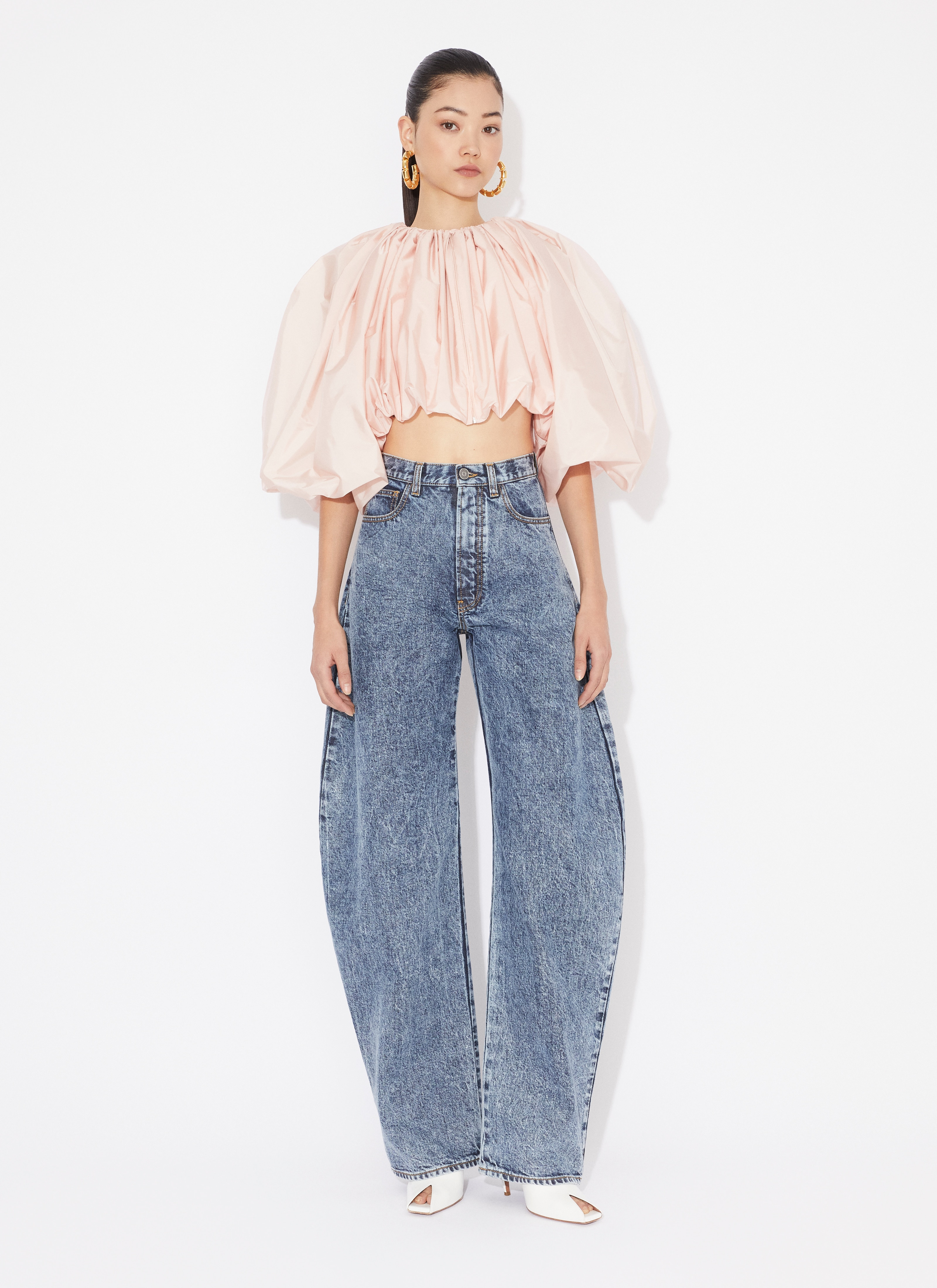 HIGH WAISTED ROUND JEANS - 2
