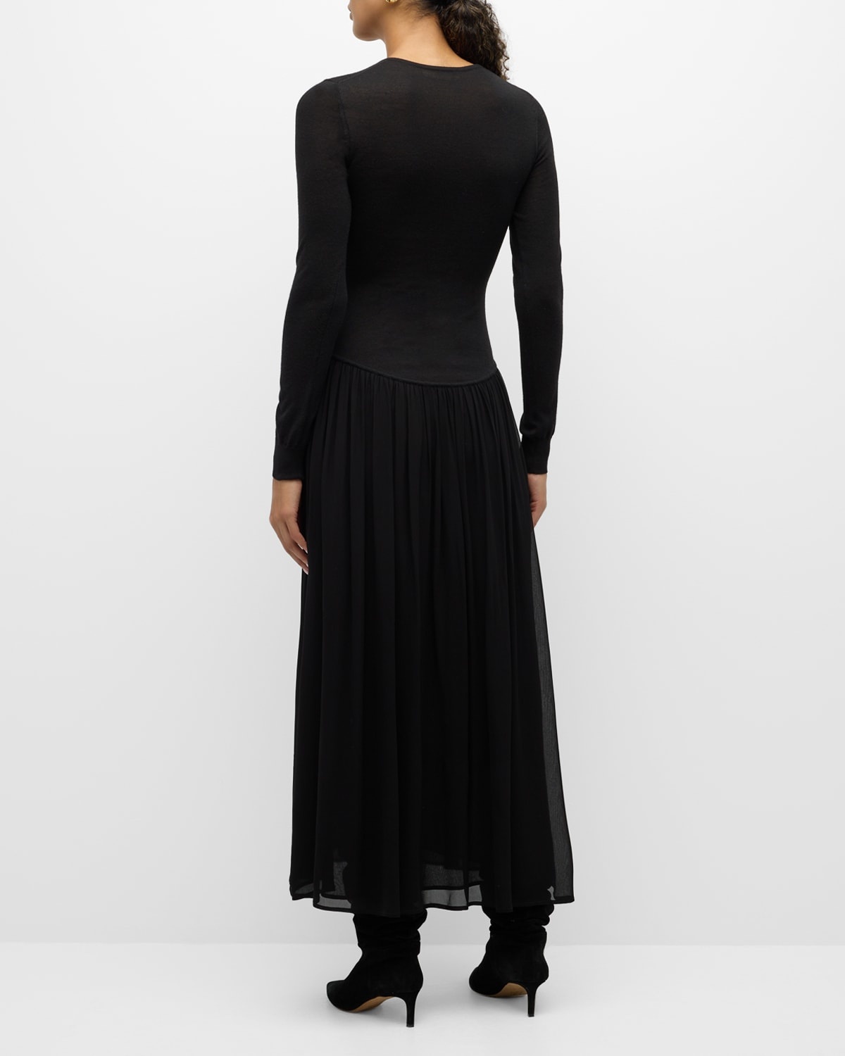 Colette Long-Sleeve Drop Waist Dress - 4