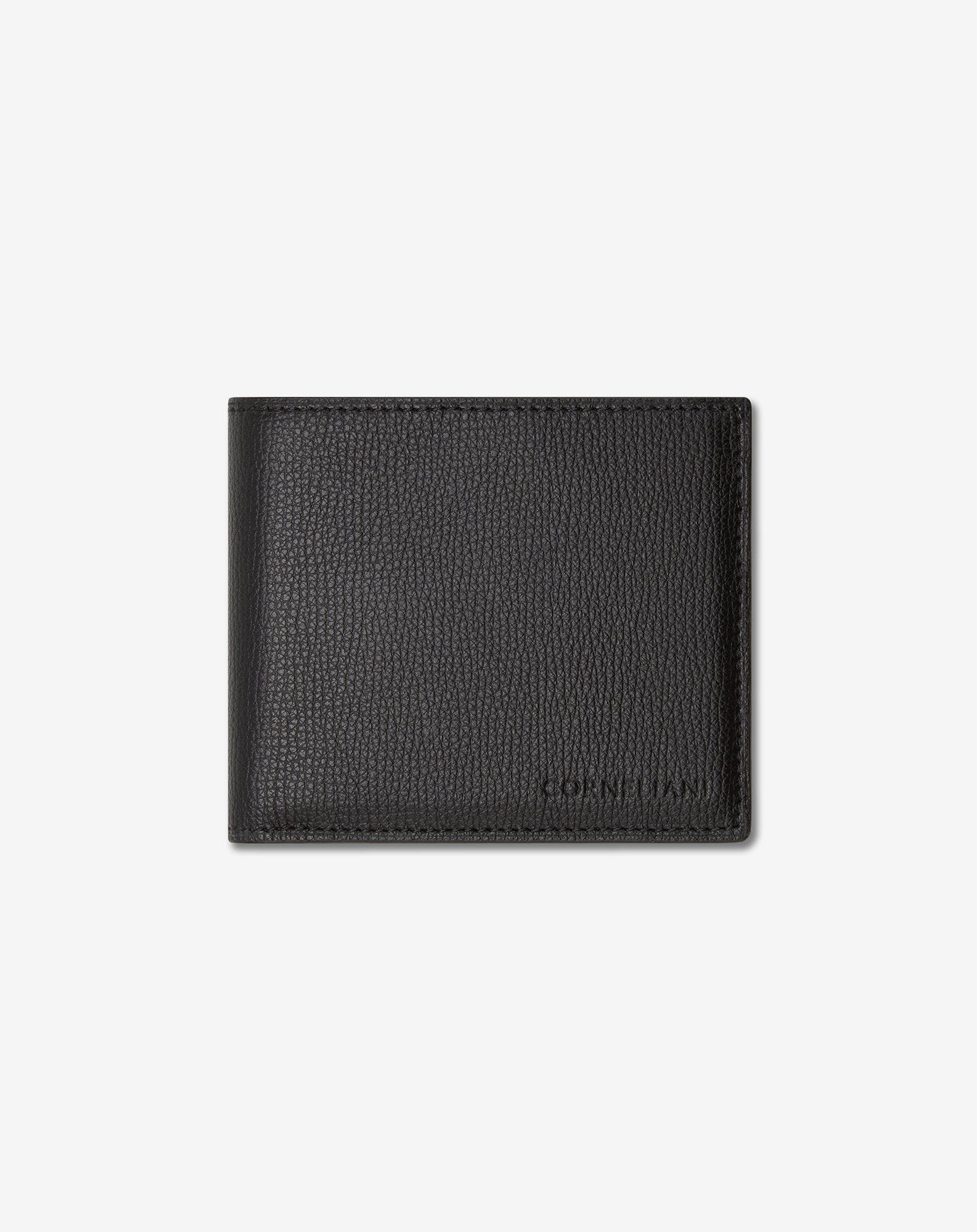 Black leather wallet with card case - 1