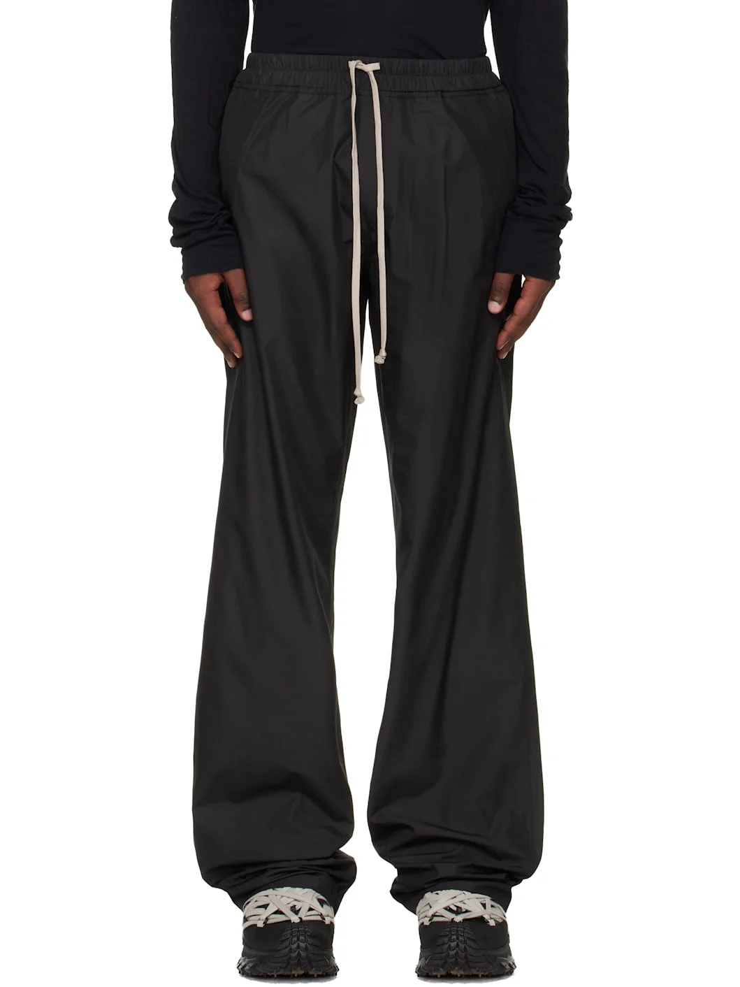 Moncler + Rick Owens Black Drawstring Trousers - 1