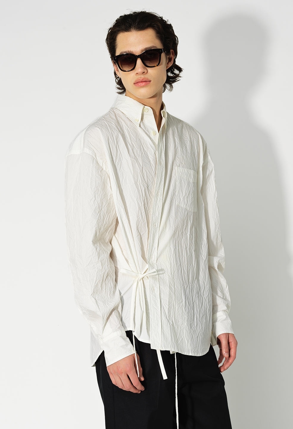 CRINKLED KIMONO SHIRT - 6