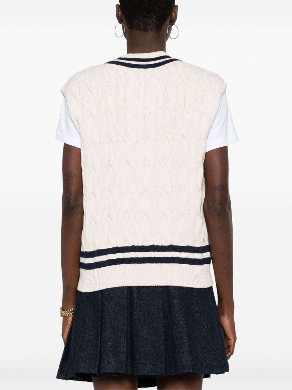 cable-knit knitted top - 4