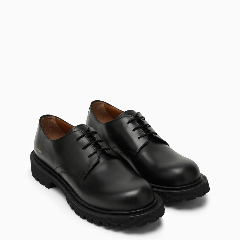 Common Projects Black Leather Lace-Up Men - 2