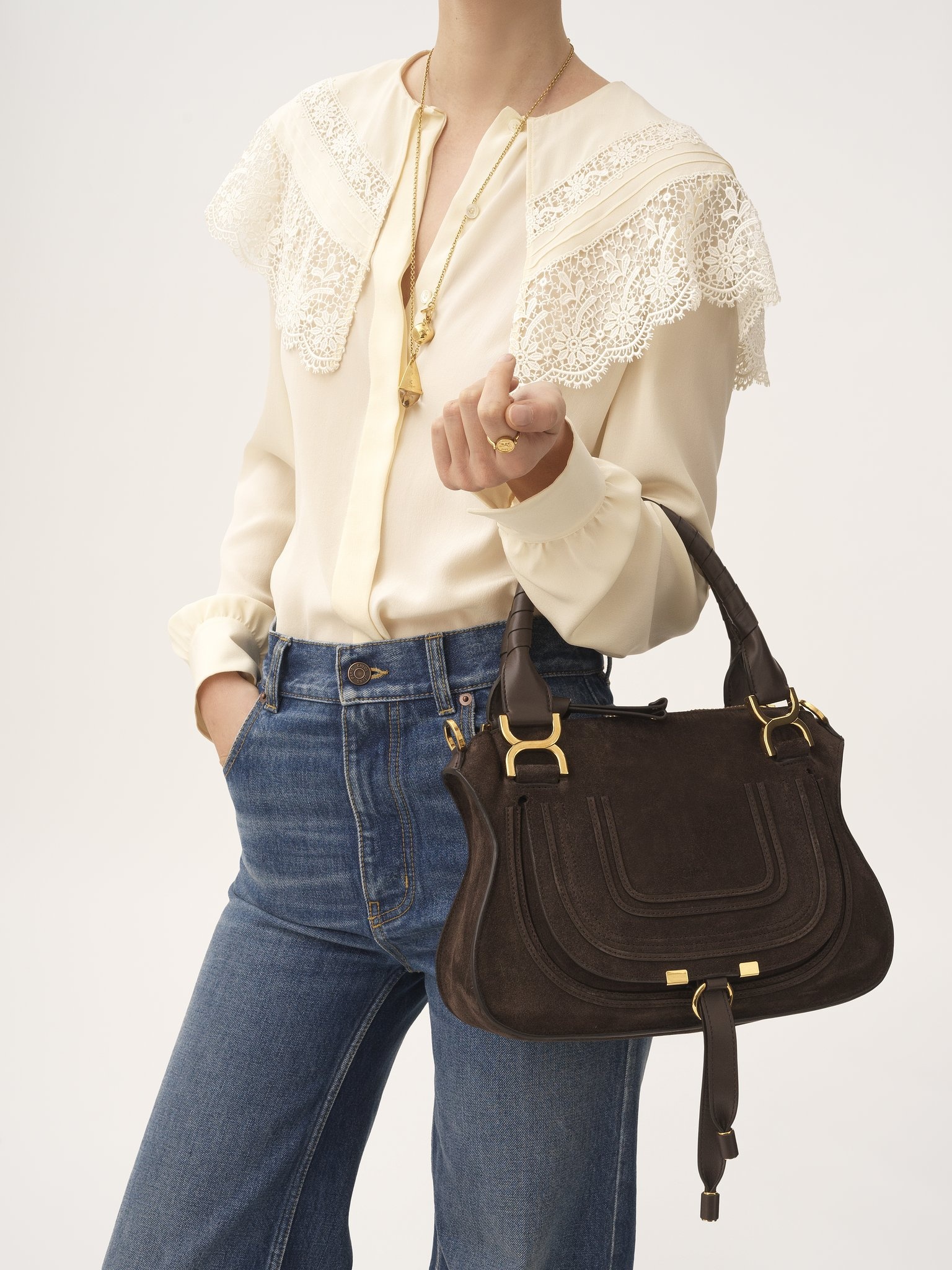 SMALL MARCIE BAG IN SUEDE LEATHER - 2