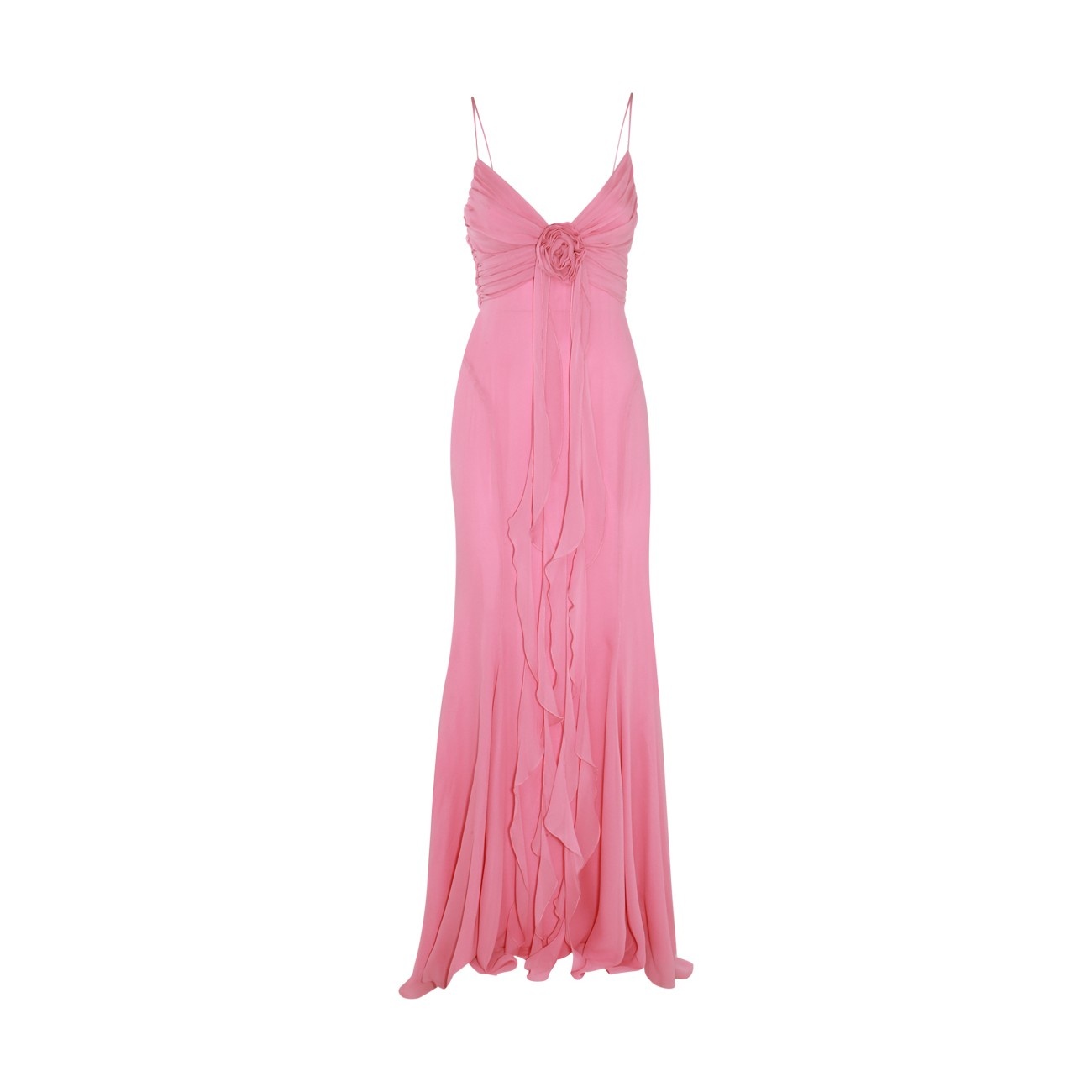 VIP【関税送料無料】希少 BLUMARINE PINK SILK DRESS abito_in_duchesse_stampa_liqui