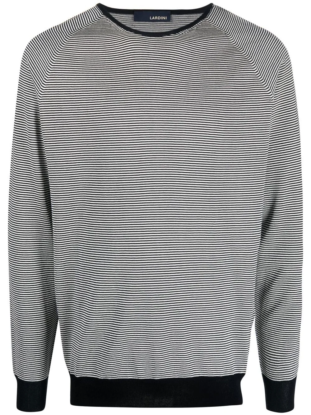 horizontal-stripe crew neck jumper - 1
