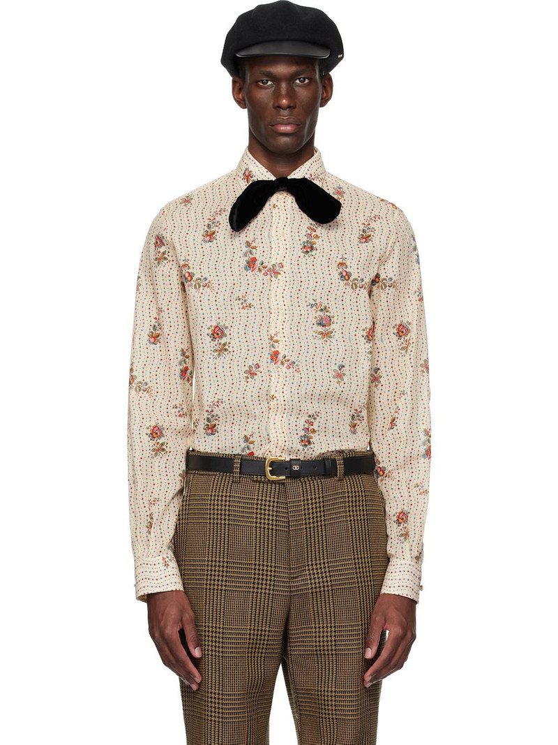 Beige Papier Floral Shirt 1