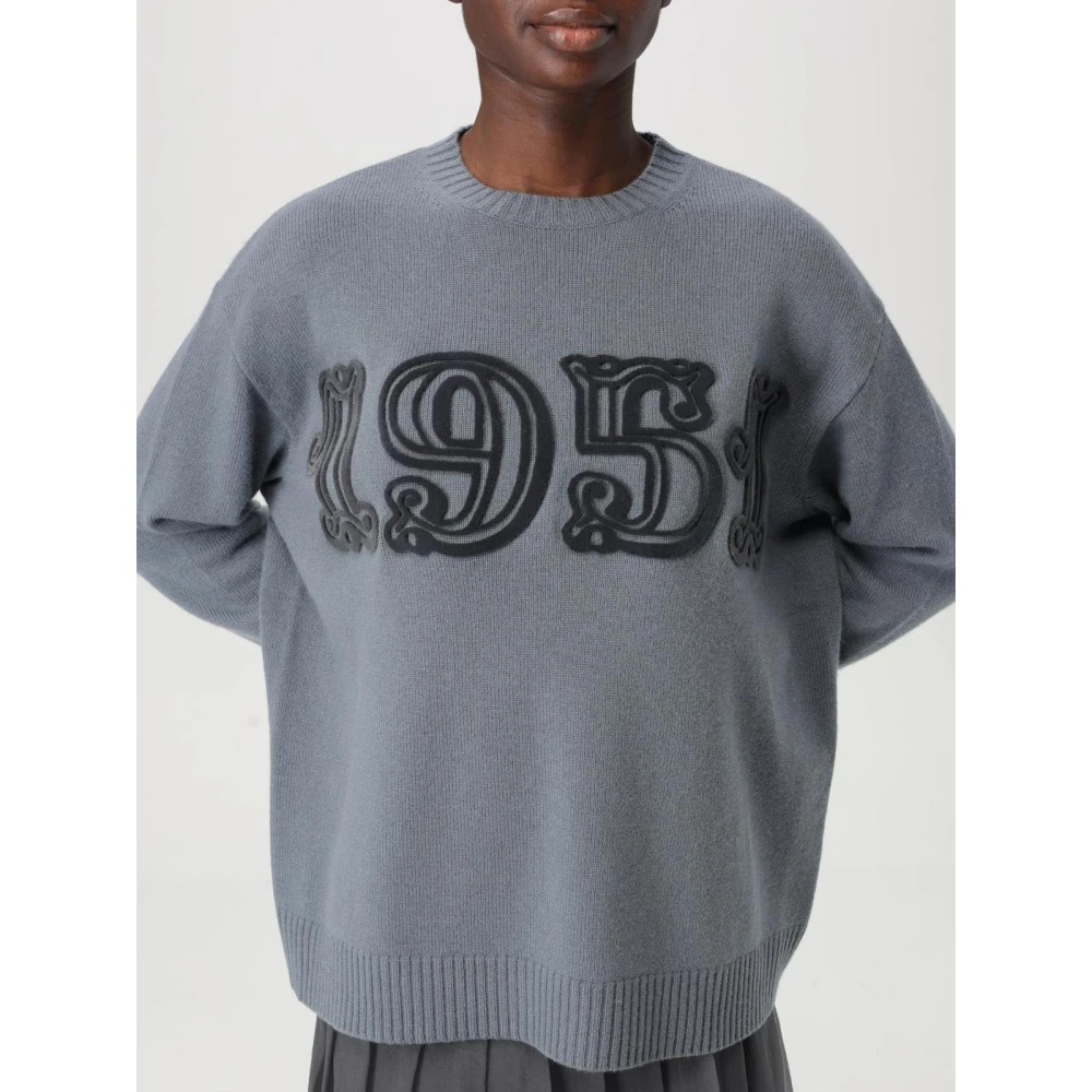 EMBROIDERED CASHMERE SWEATER LILAC - 5