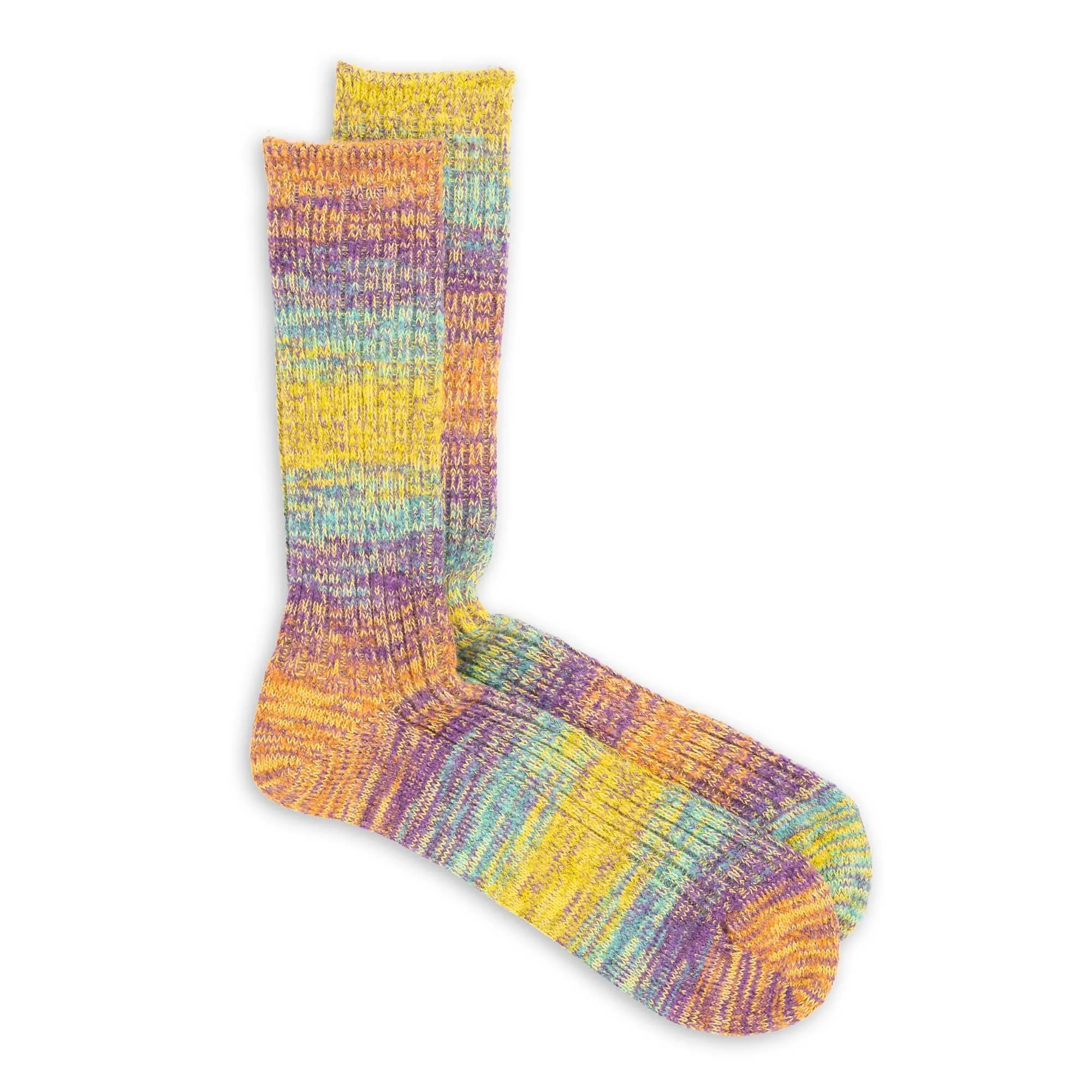Anonymous Ism Splash Pattern Crew Sock Purple - 1