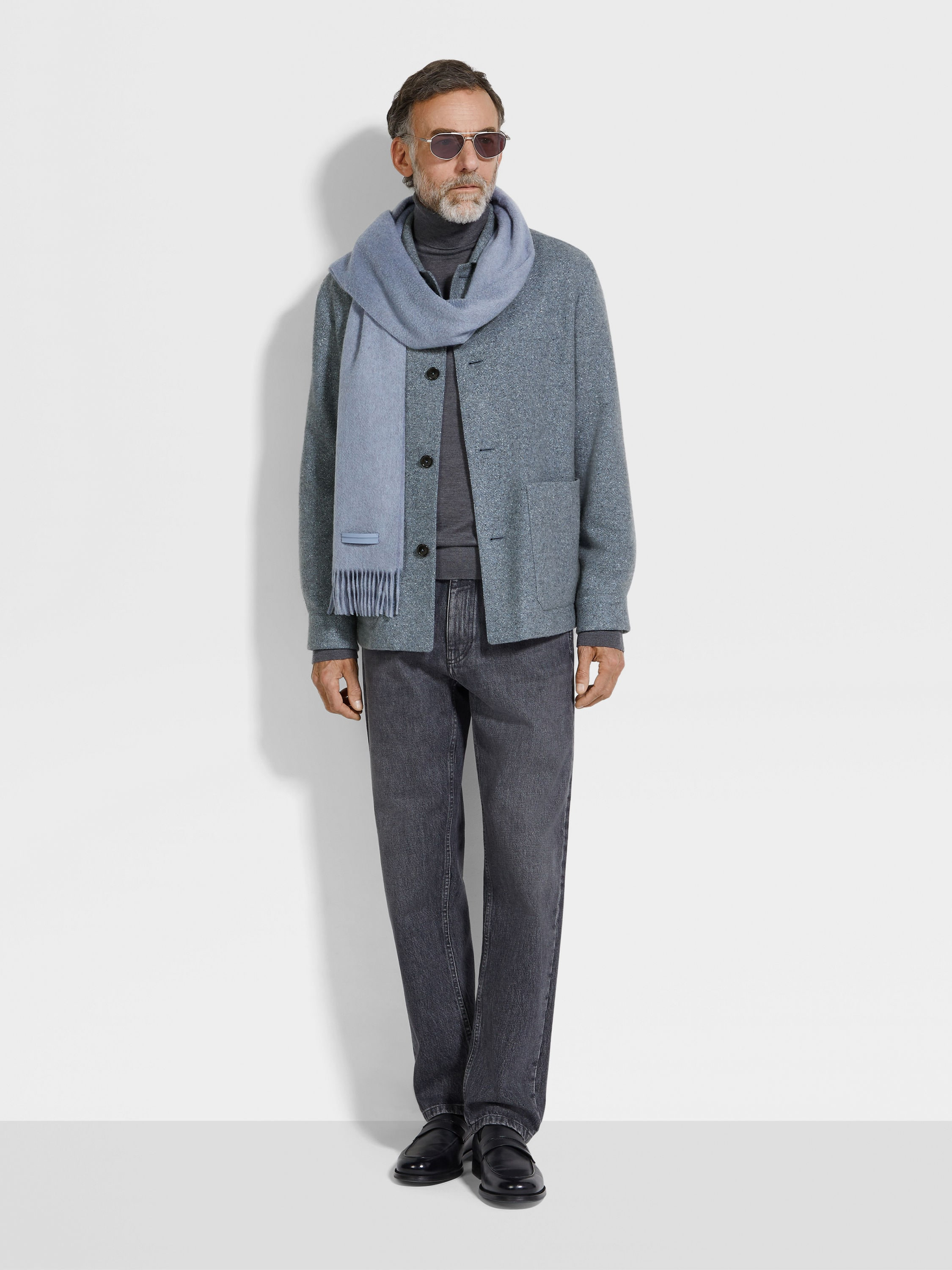 CASHMERE AND SILK ALPE CHORE JACKET - 2
