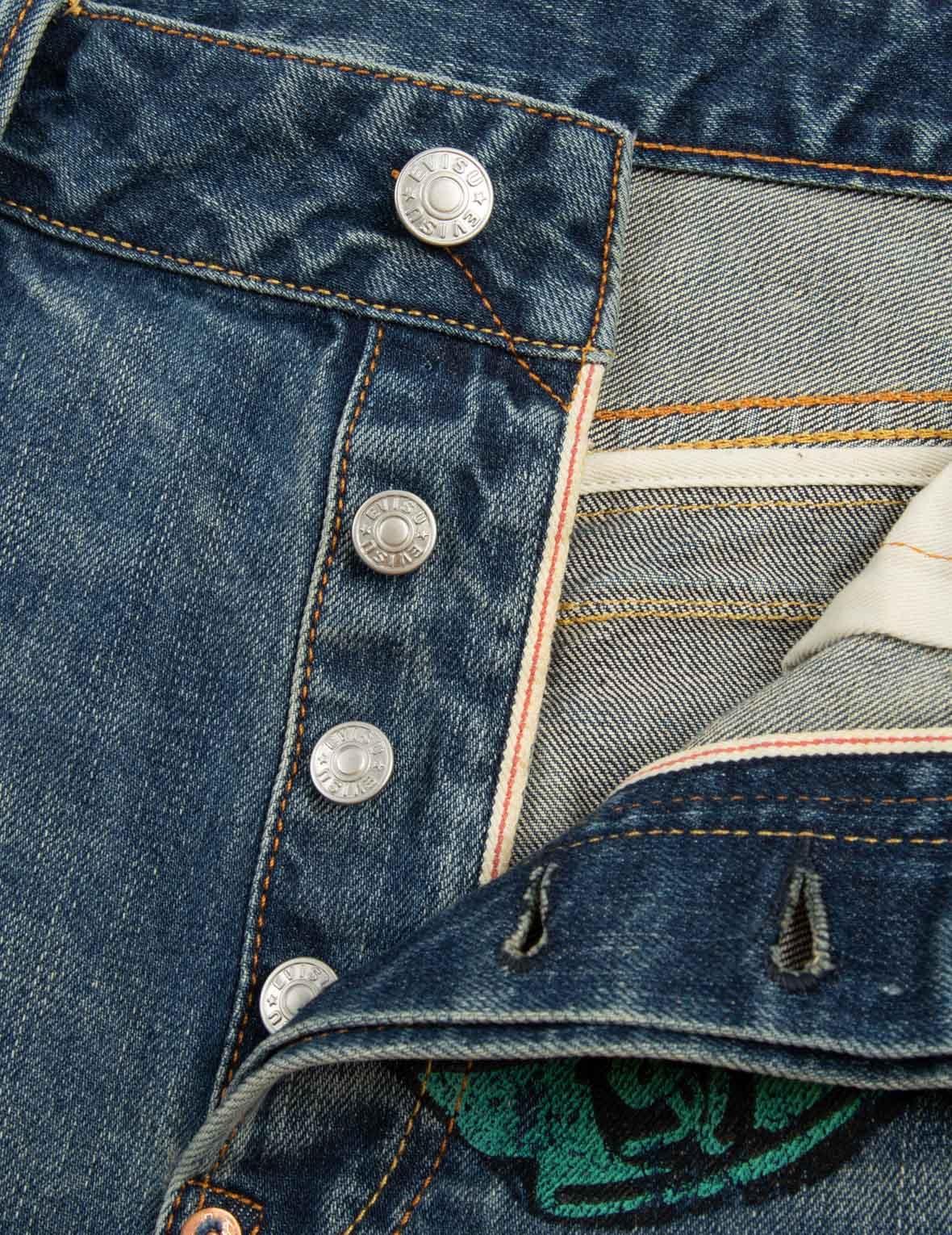 Take A Chance Print Relax Fit Jeans - 11