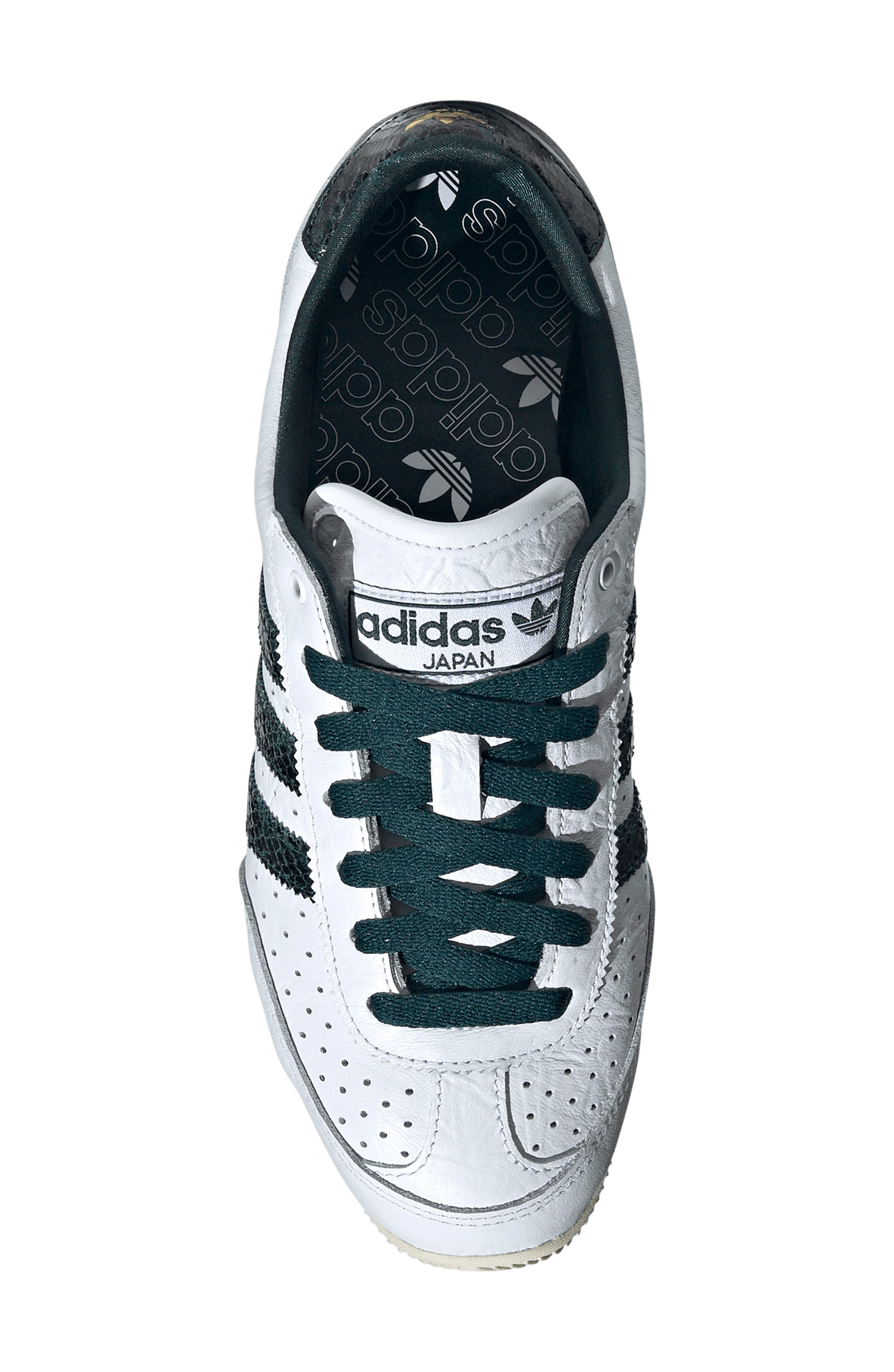 adidas Japan Low Top Sneaker in White/Green/Aurora Ivy at Nordstrom - 4