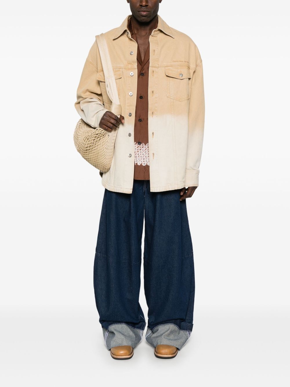 gradienf-effect denim jacket - 2