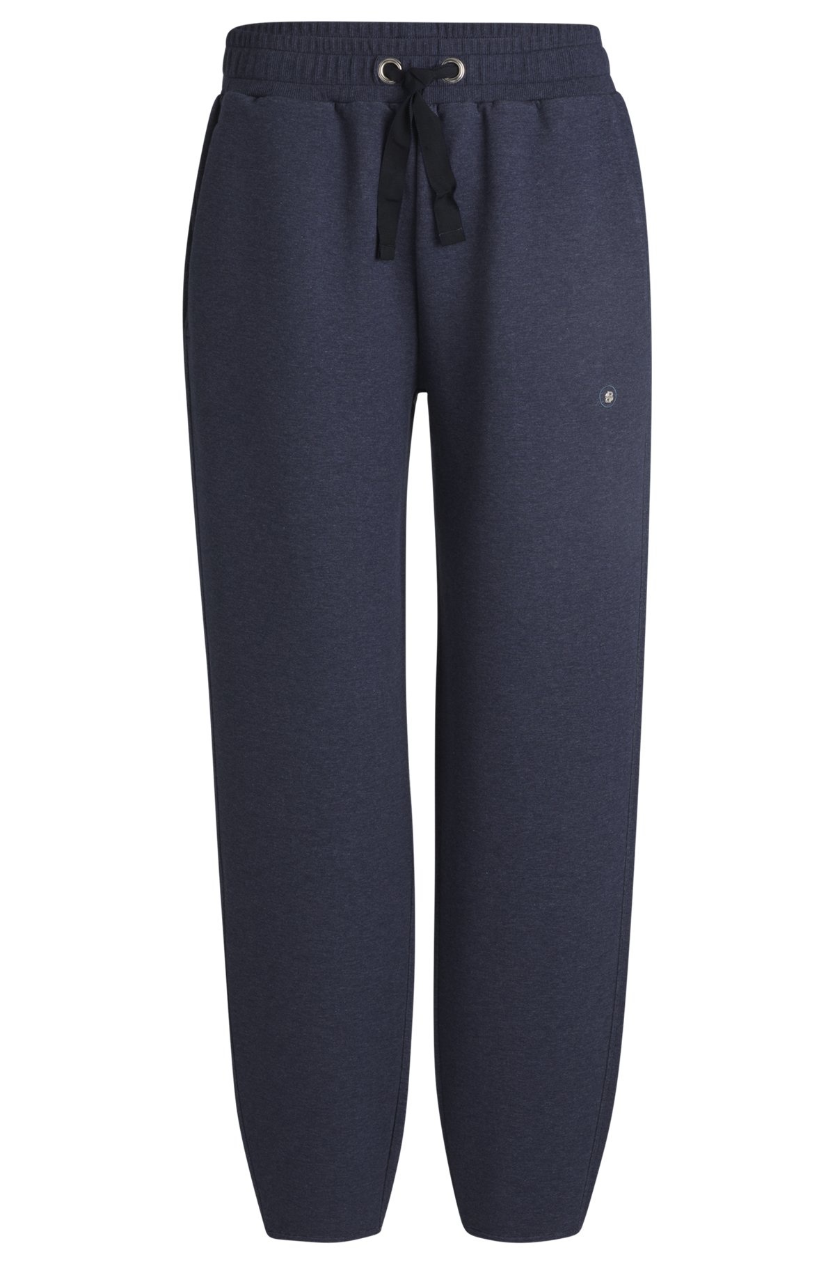 CUFFED TRACKSUIT BOTTOMS IN MELANGE COTTON - 1