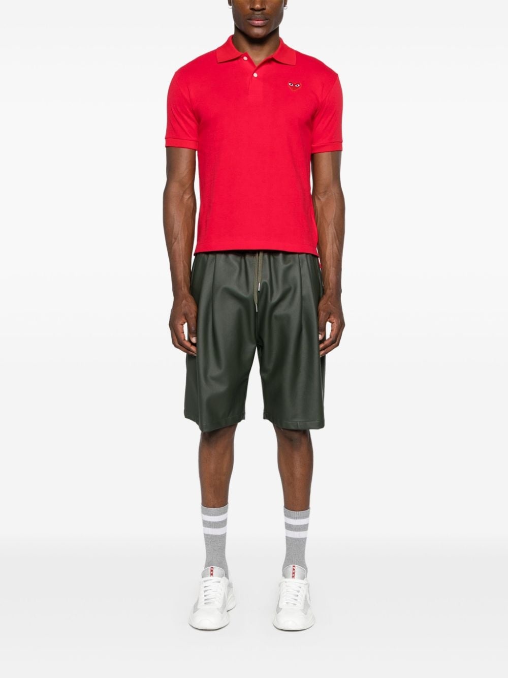 Heart-patch piqué polo shirt - 2