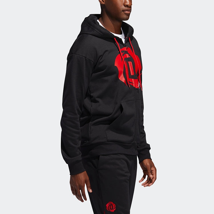 adidas Rose Hoodie Basketball Sports Hooded Jacket Black FH8161 - 6