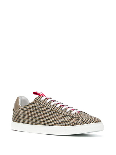 DSQUARED2 houndstooth patterned logo patch sneakers outlook