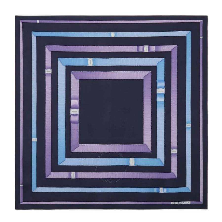 Ferragamo Logo Print Silk Scarf - 1