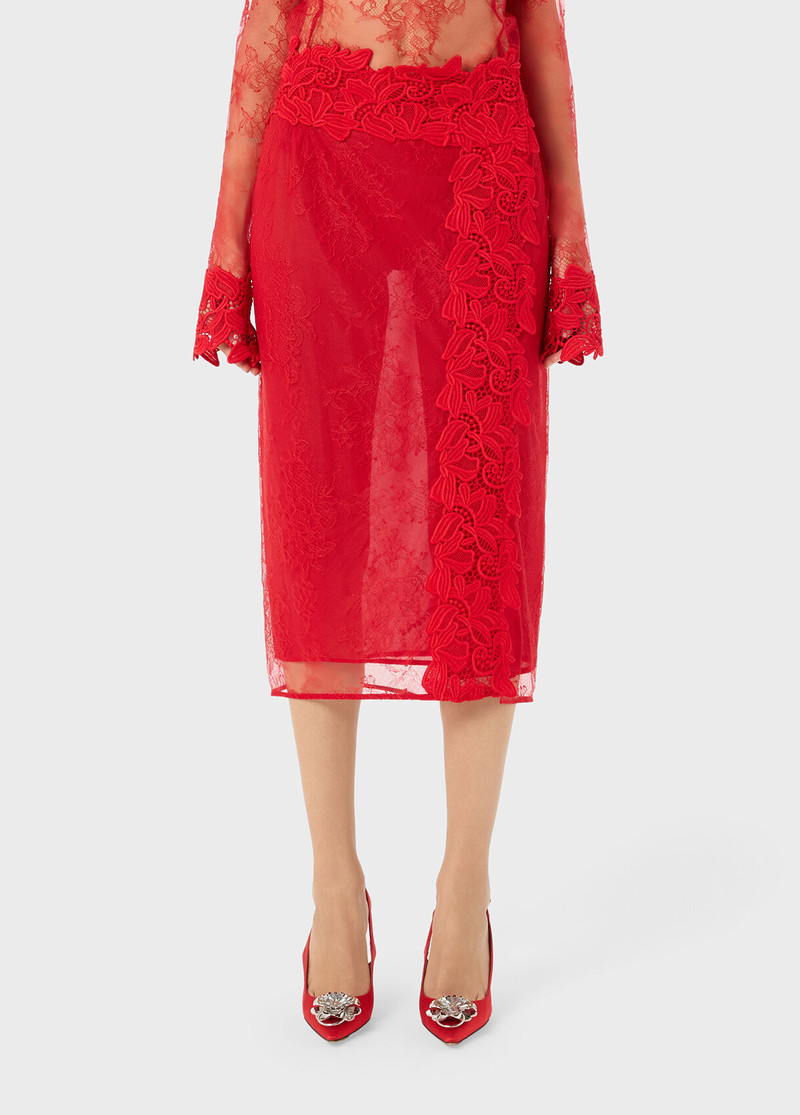 Blumarine CHANTILLY LACE SKIRT WITH MACRAMÉ outlook