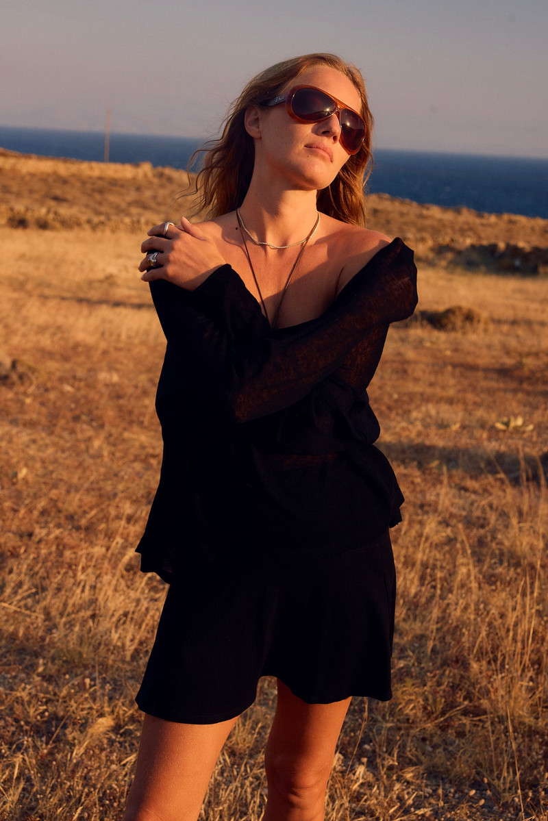 SPRWMN BLACK RIB JANE SKIRT outlook