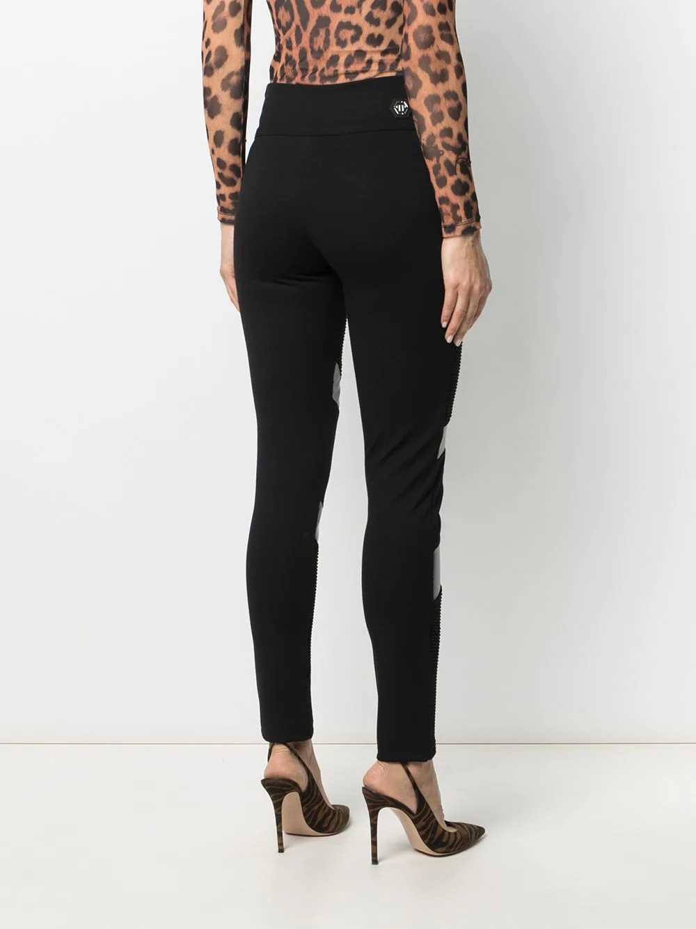 Iconic biker jogging leggings - 4