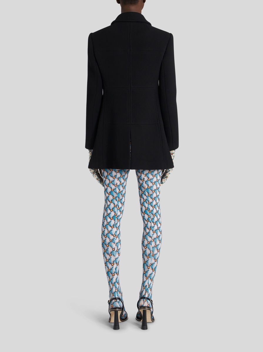 PEACOAT WITH FLORAL BUTTONS - 4