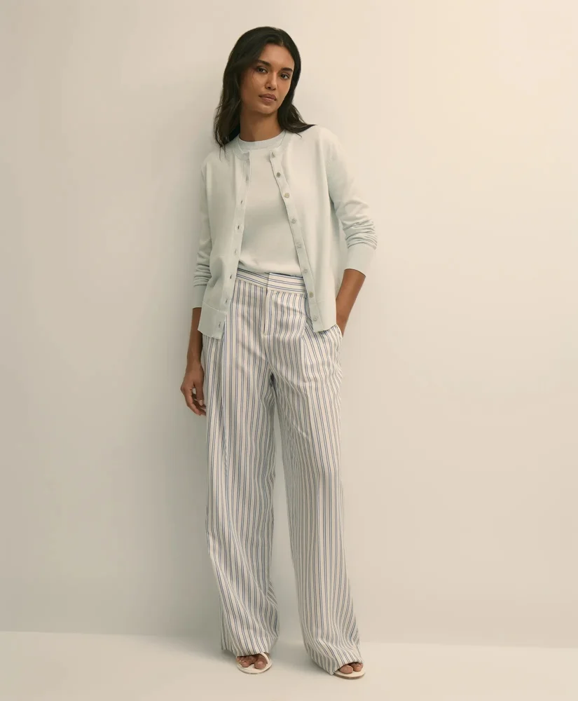 Viscose Striped Pants - 1