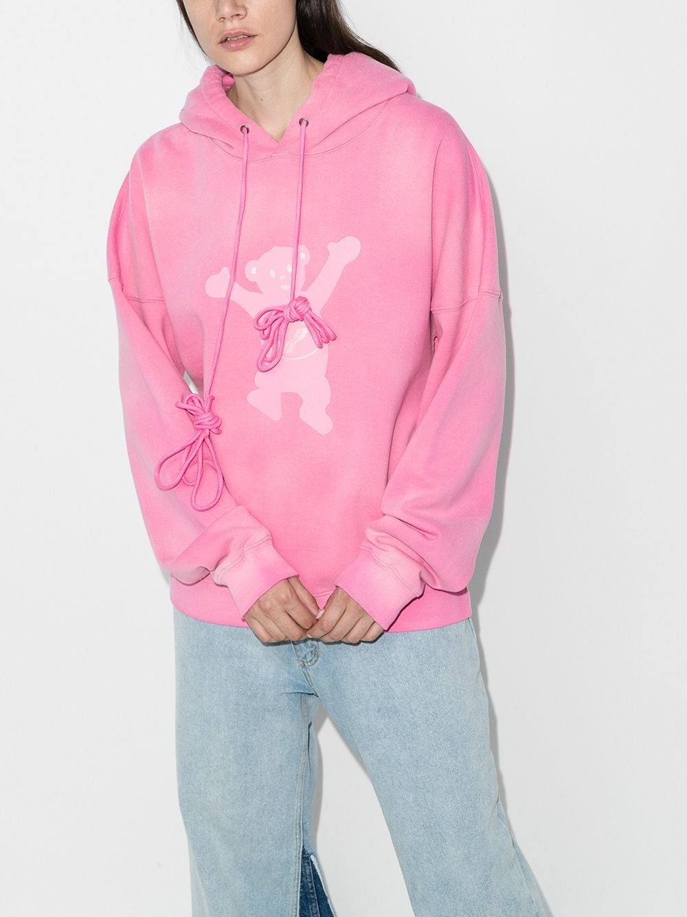 teddy-print relaxed-fit hoodie - 2