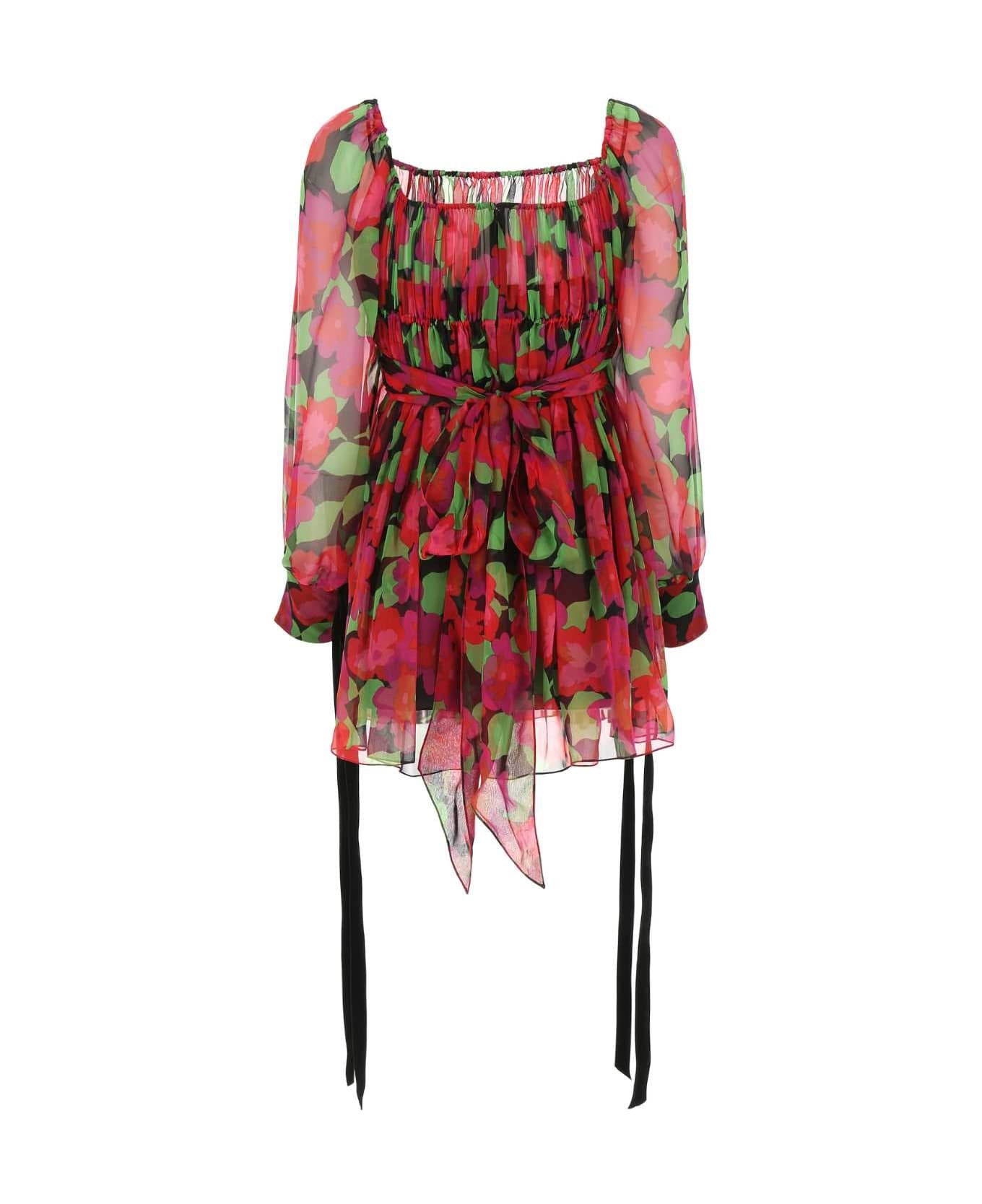 ワンピース Saint Laurent Printed silk mini dress SAINT LAURENT Printed Silk Mini Dress | italist | REVERSIBLE