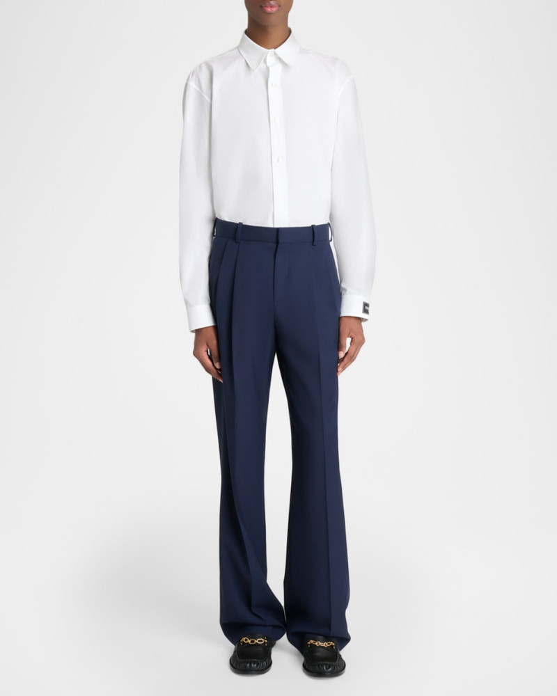 Balmain Men's Straight Leg Double-Pleated Trousers outlook