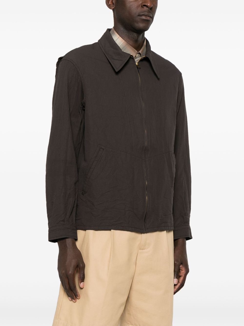 zip-up shirt jacket - 3