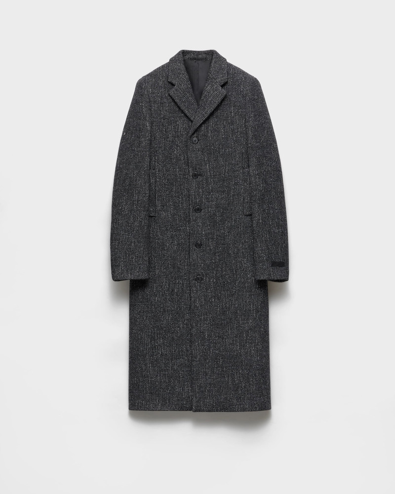 Single-breasted wool blend coat 1